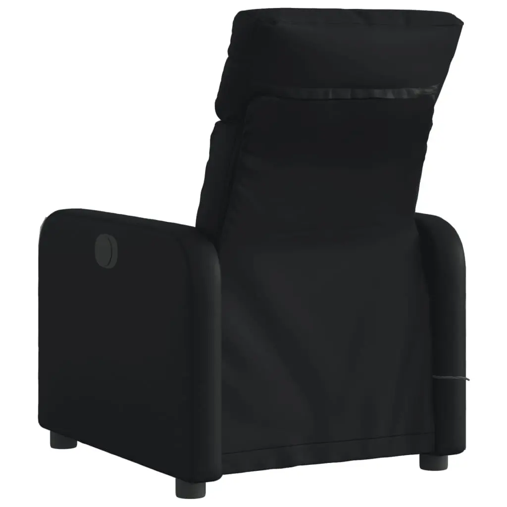 Electric Massage Recliner Chair for Living Room Black Faux Leather