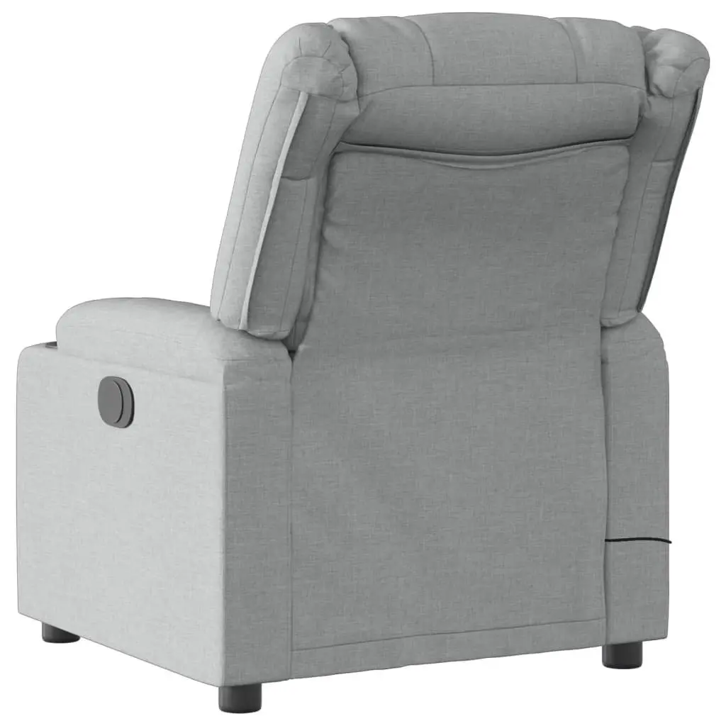 Massage Recliner Chair for Living Room Grey Fabric