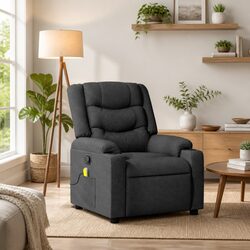 Specifications of a Dark Grey Fabric Massage Recliner Chair
