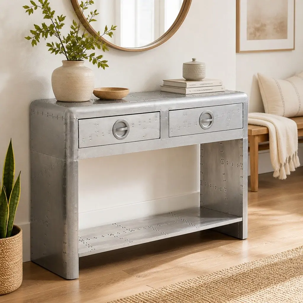 Metal Sideboard Storage Cabinet for Home 110x35x75 cm Silver
