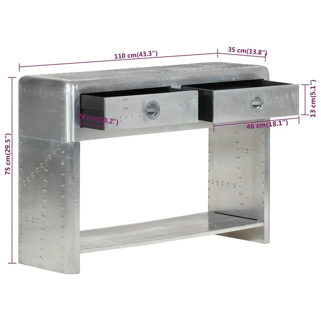 Metal Sideboard Storage Cabinet for Home 110x35x75 cm Silver