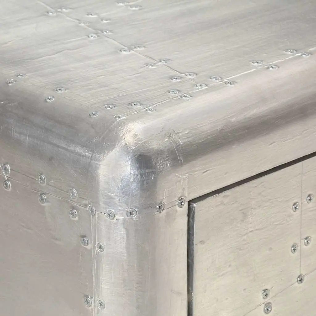 Metal Sideboard Storage Cabinet for Home 110x35x75 cm Silver
