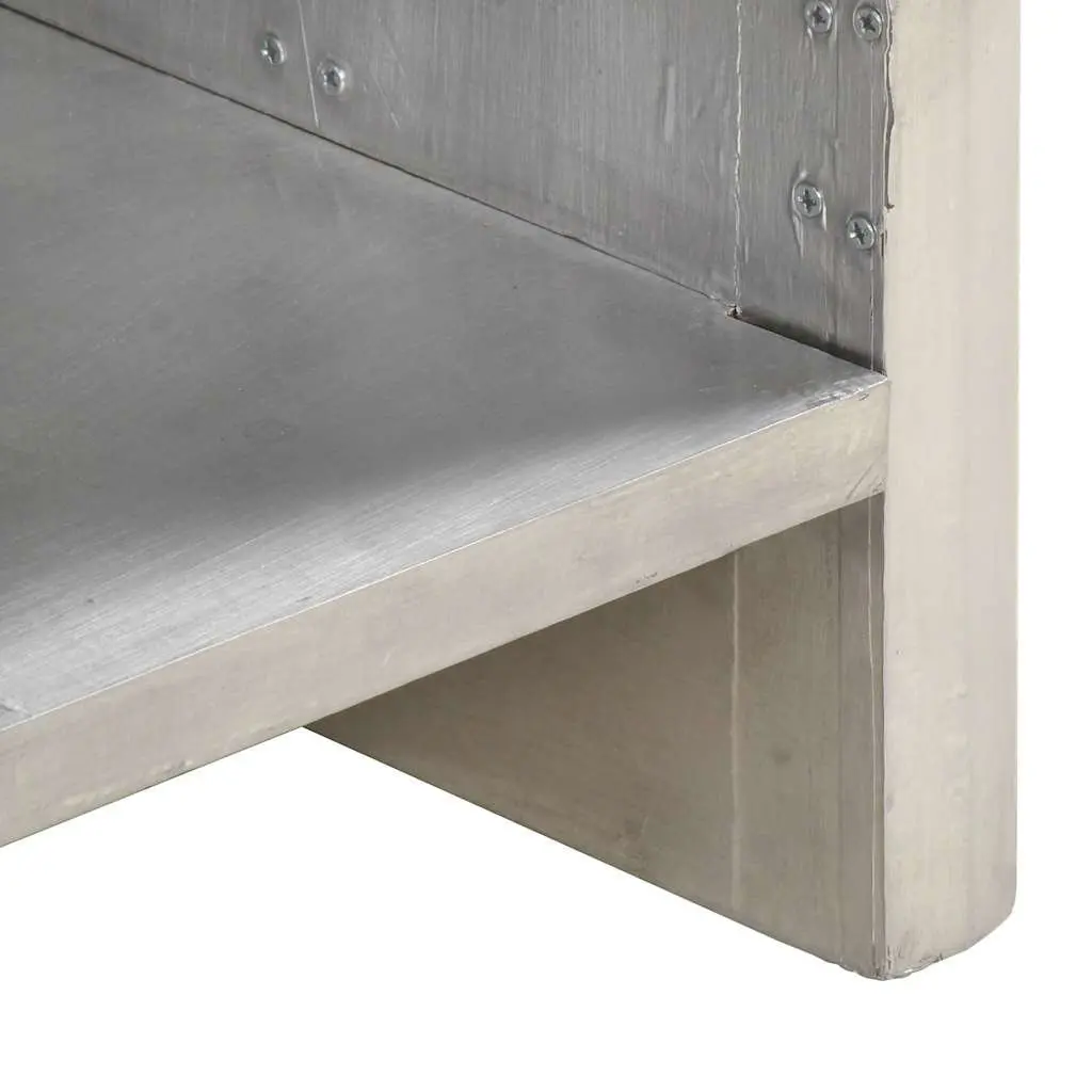 Metal Sideboard Storage Cabinet for Home 110x35x75 cm Silver