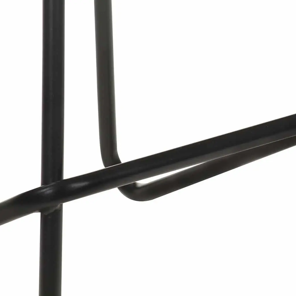 Bar Stools Set of 4 for Dining Kitchen Black Leather Seats Industrial Style