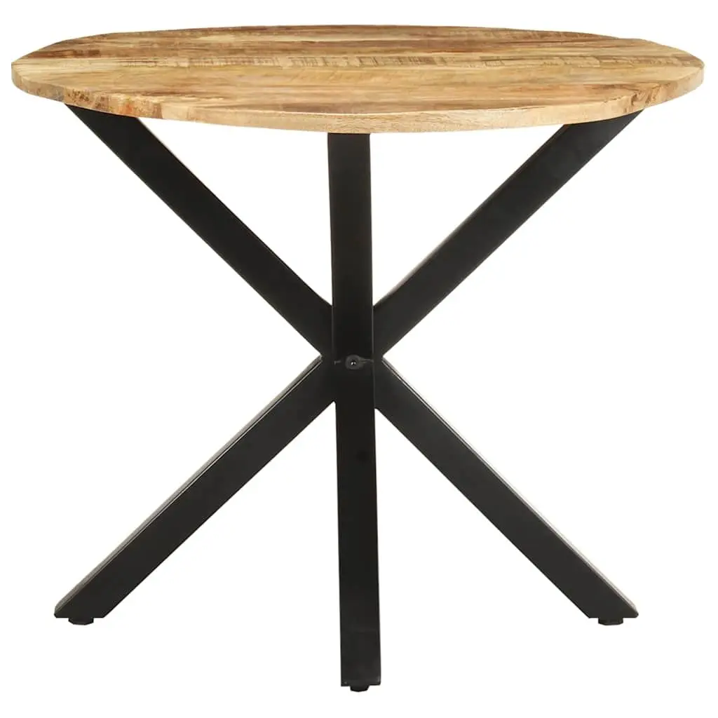 End Table Industrial Style Living Room 68x68x56 cm Brown Wooden Accent Furniture