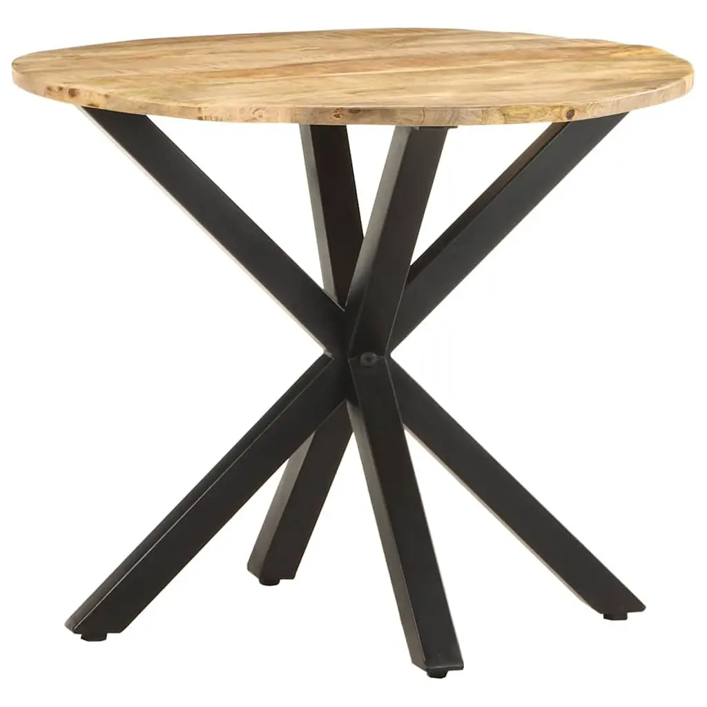 End Table Industrial Style Living Room 68x68x56 cm Brown Wooden Accent Furniture