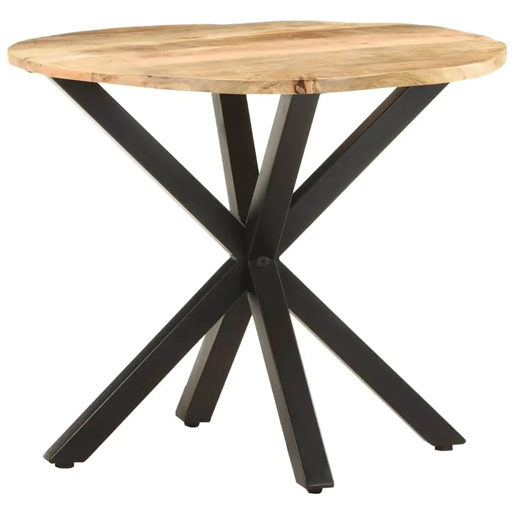 End Table Industrial Style Living Room 68x68x56 cm Brown Wooden Accent Furniture