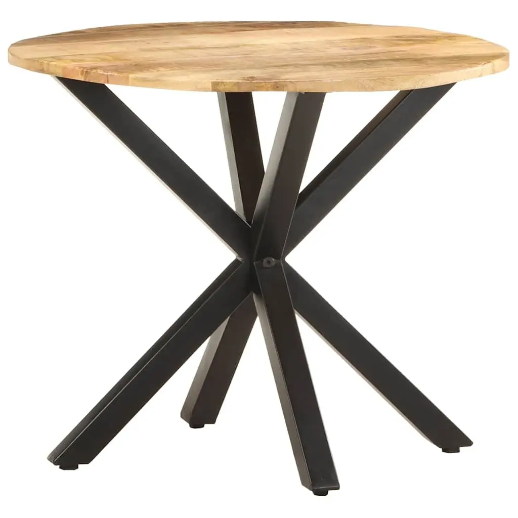 End Table Industrial Style Living Room 68x68x56 cm Brown Wooden Accent Furniture