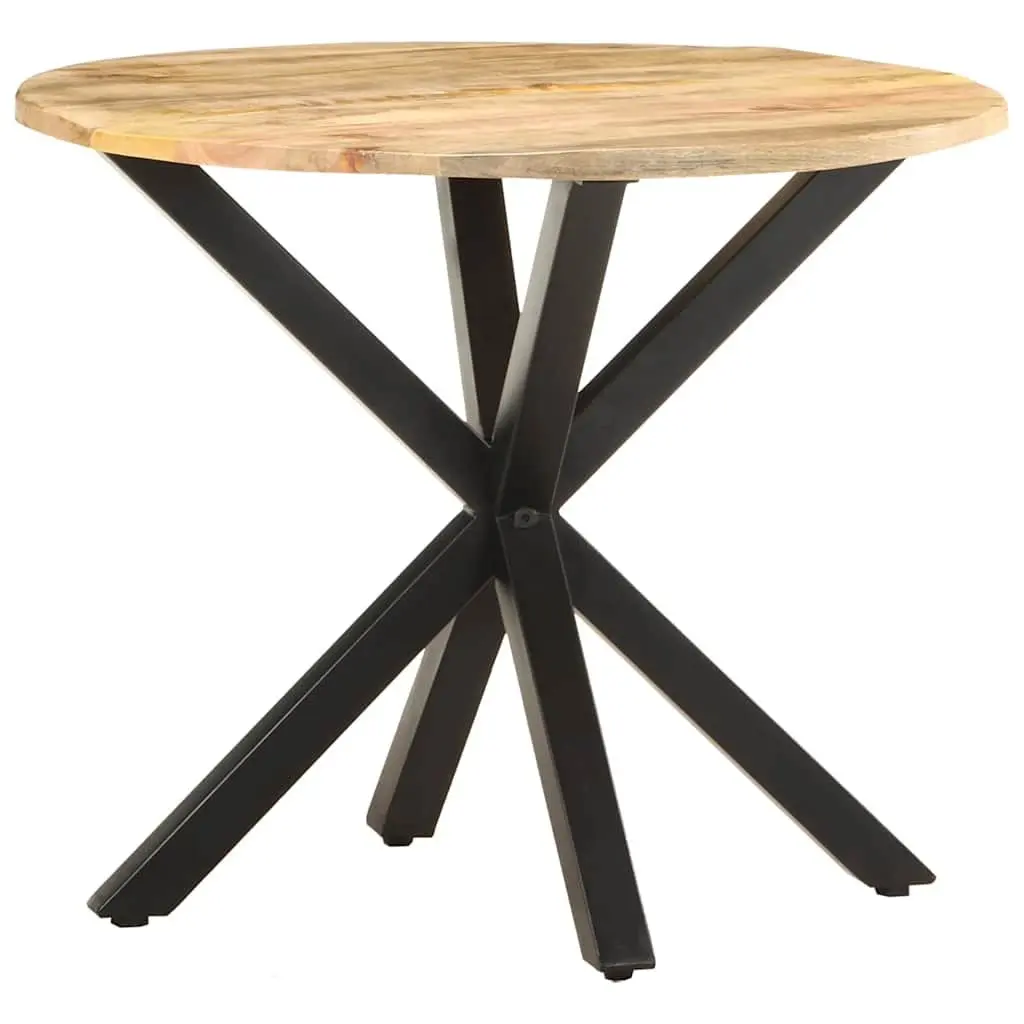 End Table Industrial Style Living Room 68x68x56 cm Brown Wooden Accent Furniture