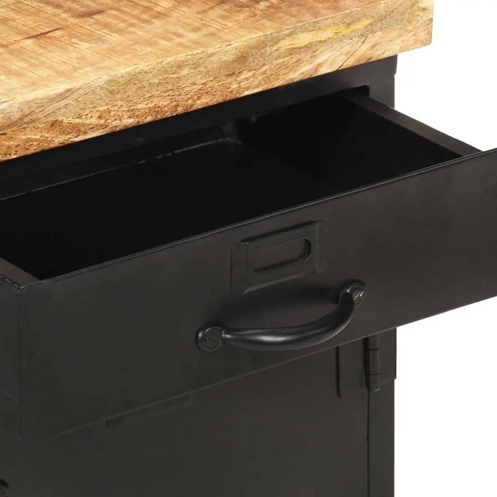 Bedside Cabinet Industrial Style for Bedroom or Living Room 40x30x52cm Brown