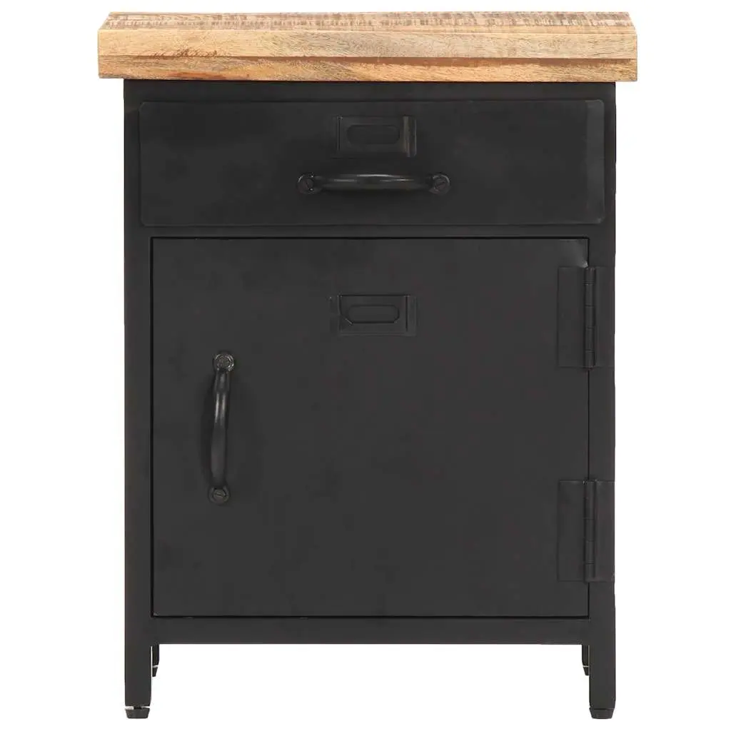 Bedside Cabinet Industrial Style for Bedroom or Living Room 40x30x52cm Brown
