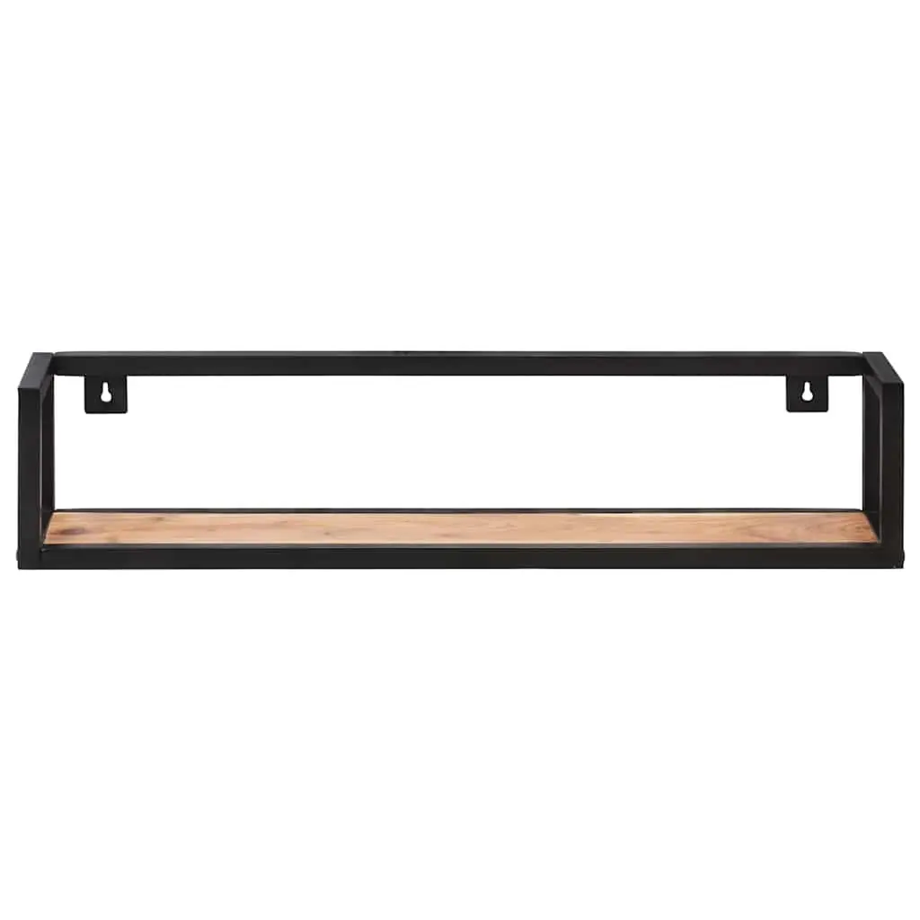 Wall Shelves for Home 80 cm Industrial Style Solid Wood Floating Shelf Storage Rack