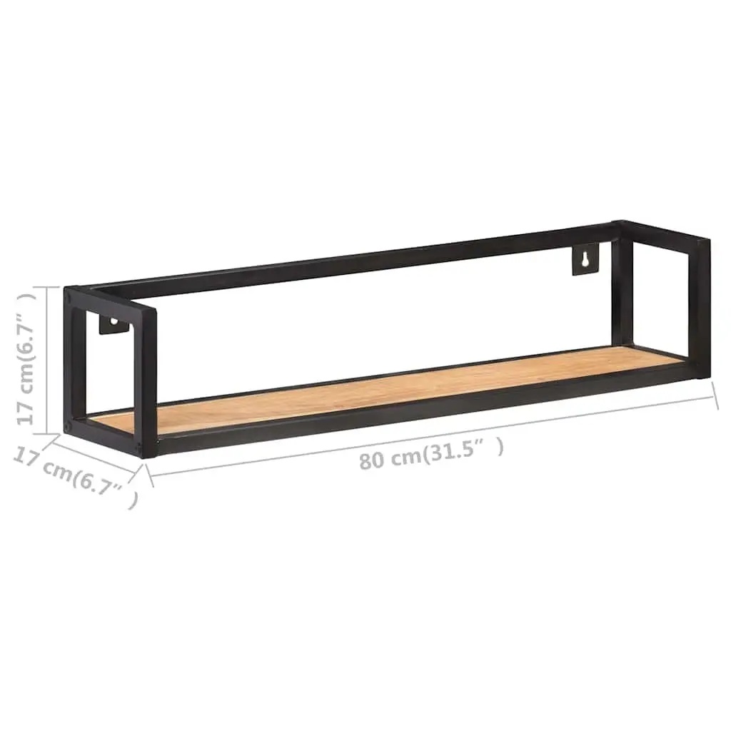 Wall Shelves for Home 80 cm Industrial Style Solid Wood Floating Shelf Storage Rack