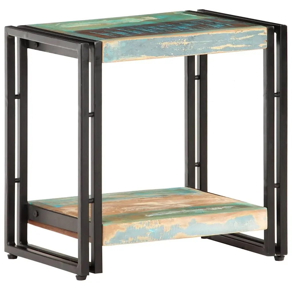 End Table 40x30x40 cm Solid Reclaimed Wood Side Accent Bedside Storage Shelf