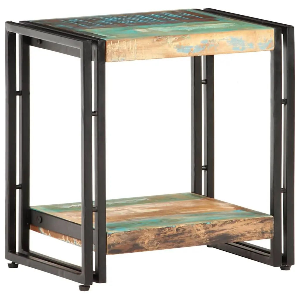 End Table 40x30x40 cm Solid Reclaimed Wood Side Accent Bedside Storage Shelf
