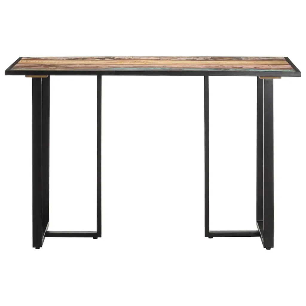 Dining Table 120 cm Solid Reclaimed Wood Industrial Style Kitchen Furniture