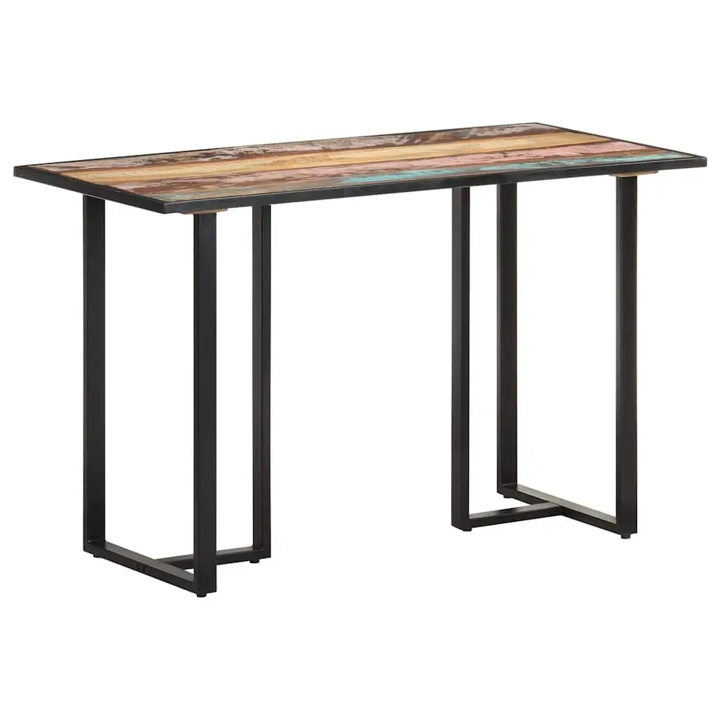 Dining Table 120 cm Solid Reclaimed Wood Industrial Style Kitchen Furniture
