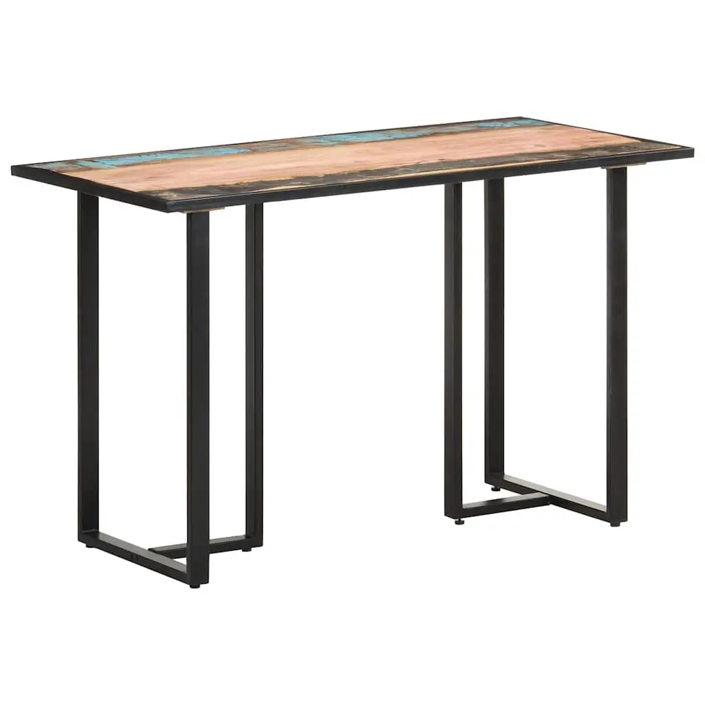 Dining Table 120 cm Solid Reclaimed Wood Industrial Style Kitchen Furniture