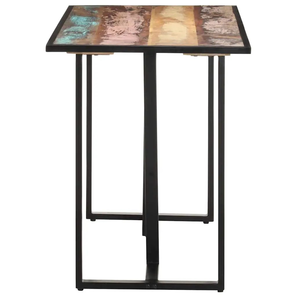 Dining Table 120 cm Solid Reclaimed Wood Industrial Style Kitchen Furniture