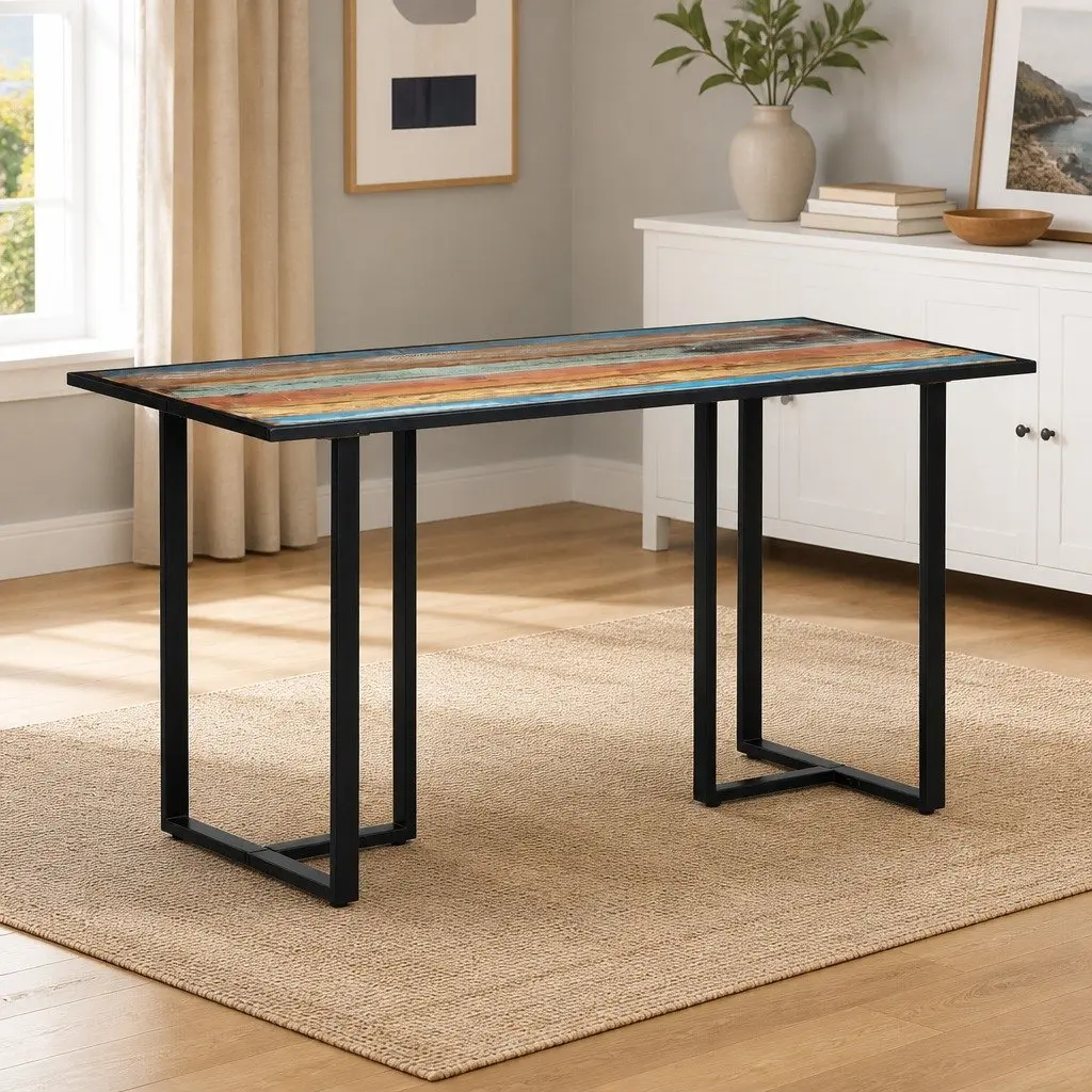 140cm Solid Reclaimed Wood Dining Table