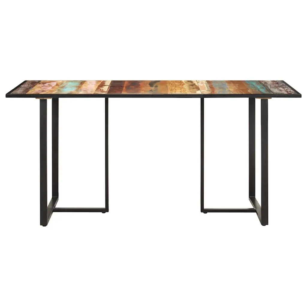 Dining Table Kitchen 160 cm Solid Reclaimed Wood Brown
