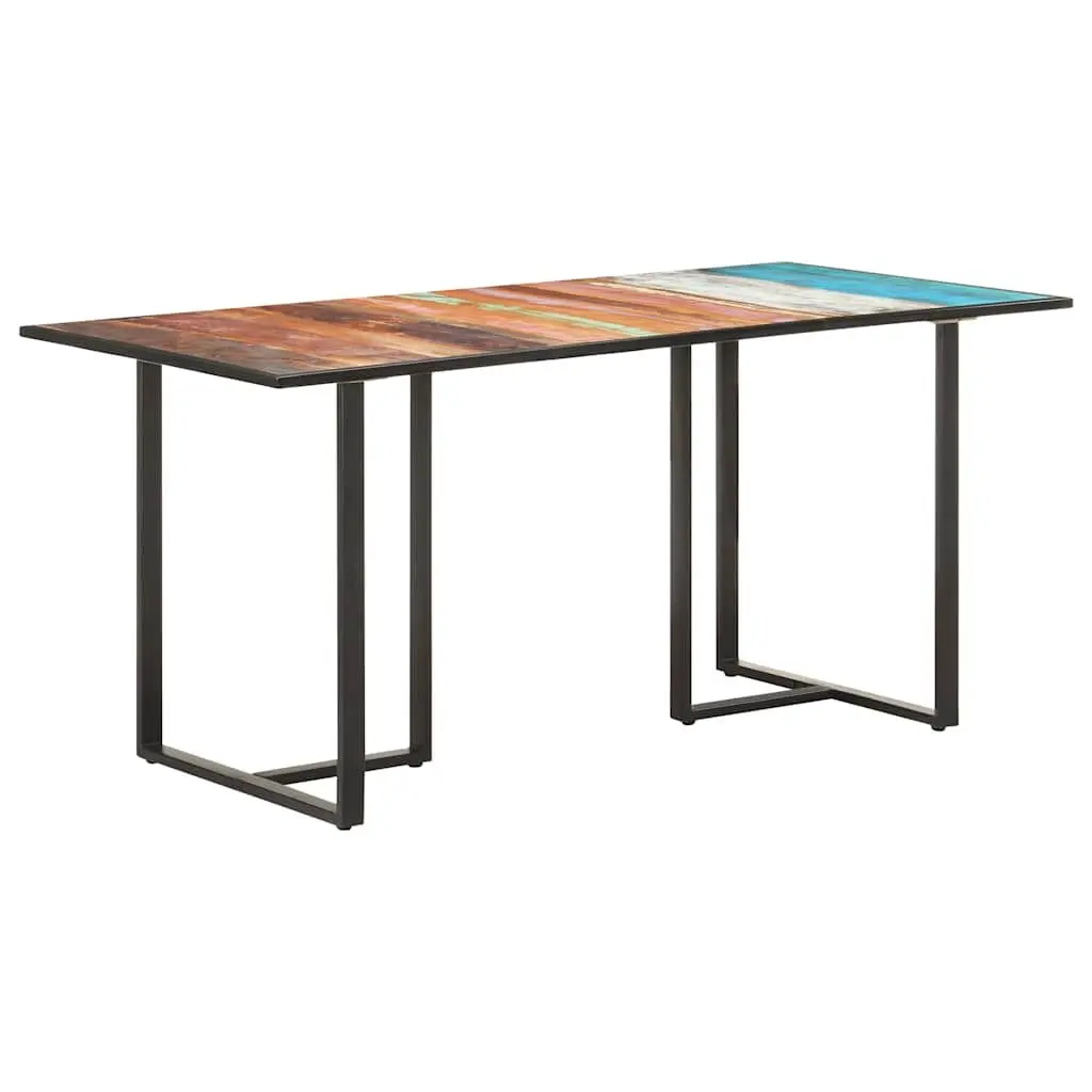Dining Table Kitchen 160 cm Solid Reclaimed Wood Brown