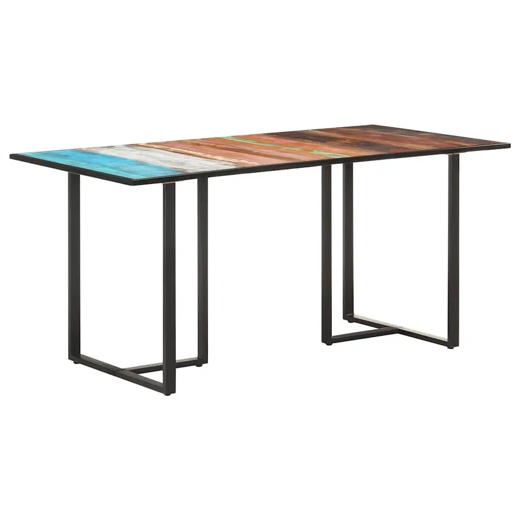 Dining Table Kitchen 160 cm Solid Reclaimed Wood Brown