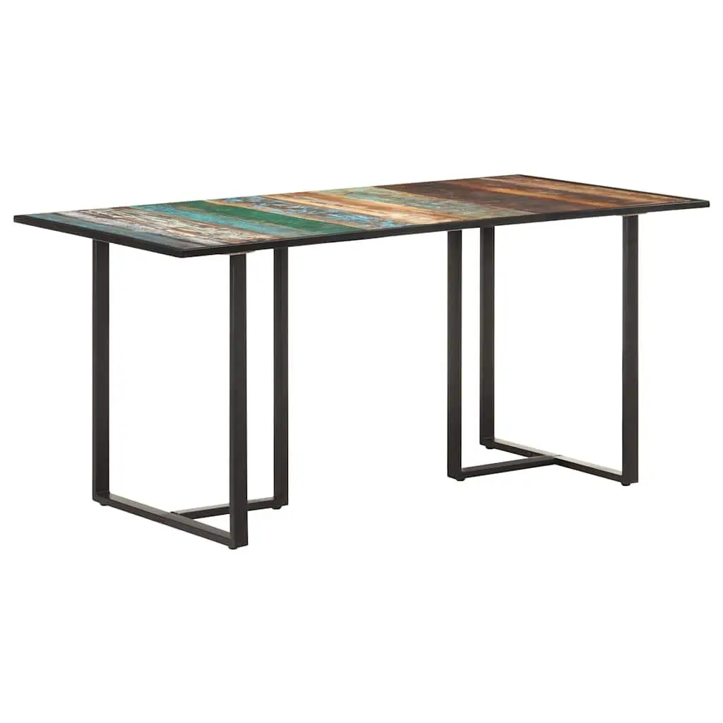 Dining Table Kitchen 160 cm Solid Reclaimed Wood Brown