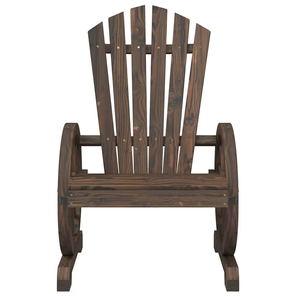 Adirondack Chairs Set for Outdoor Garden 4 Piece Solid Wood Fir Brown