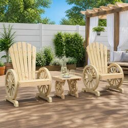 3-Piece Solid Fir Adirondack Lounge Set
