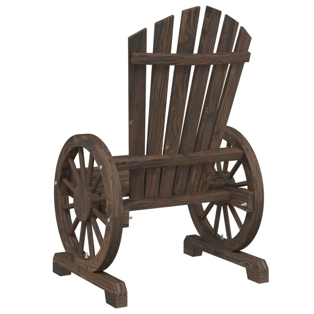 Adirondack Chair Lounge Set for Garden with Coffee Table Solid Fir Wood Brown 3 Piece