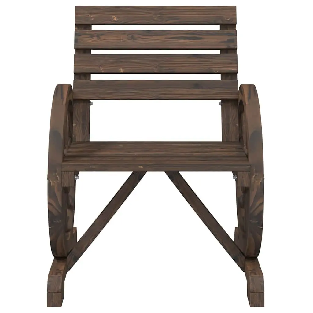 Outdoor Garden Chairs 4 Pieces Solid Wood Fir Brown Patio Seating