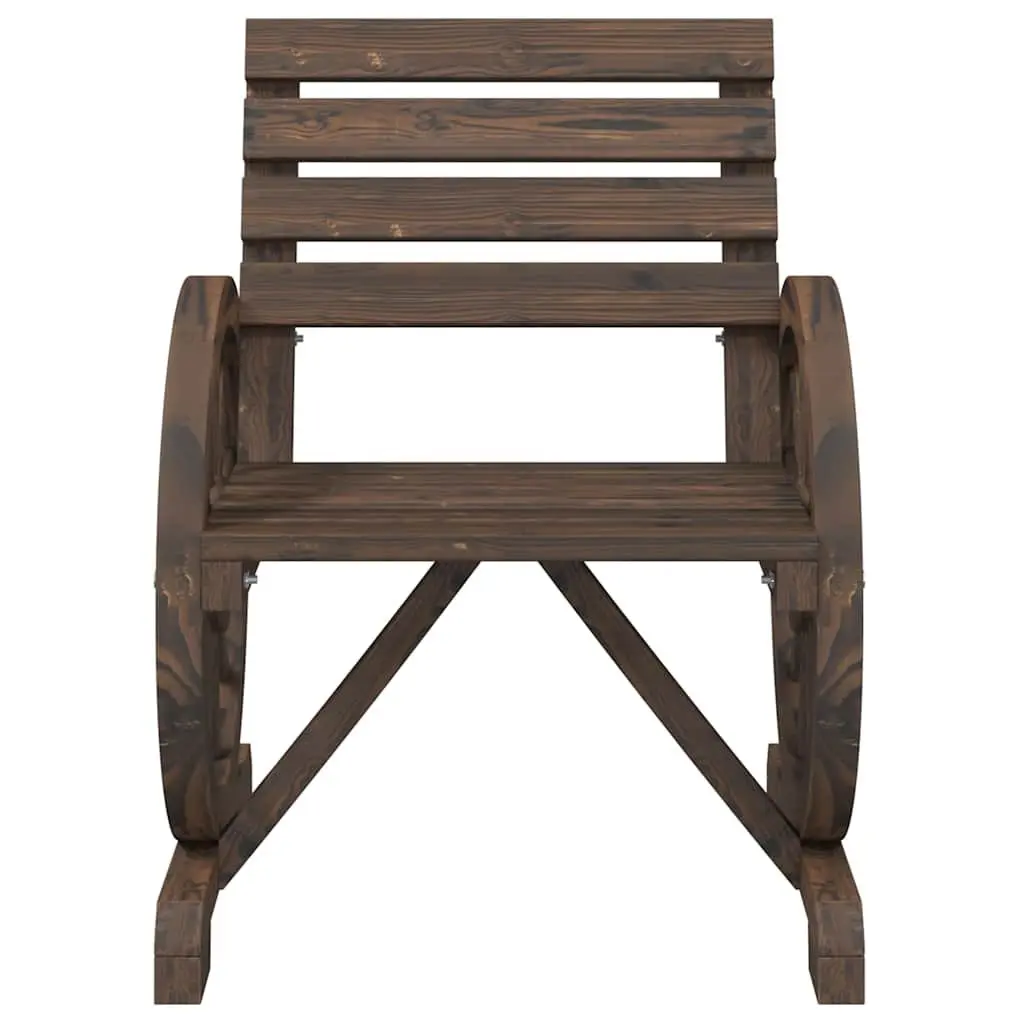 3 Piece Garden Lounge Set Outdoor Use Brown Fir Wood