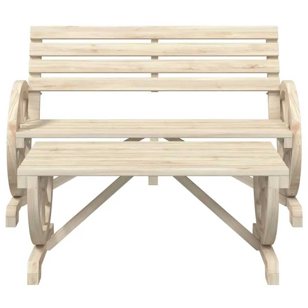 Adirondack Style Garden Lounge Set Outdoor Furniture 4 Piece Brown Wooden Chair