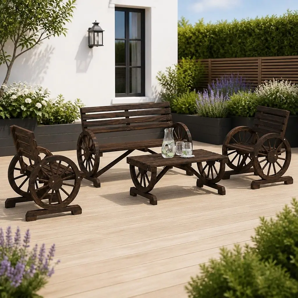 4 Piece Outdoor Lounge Set