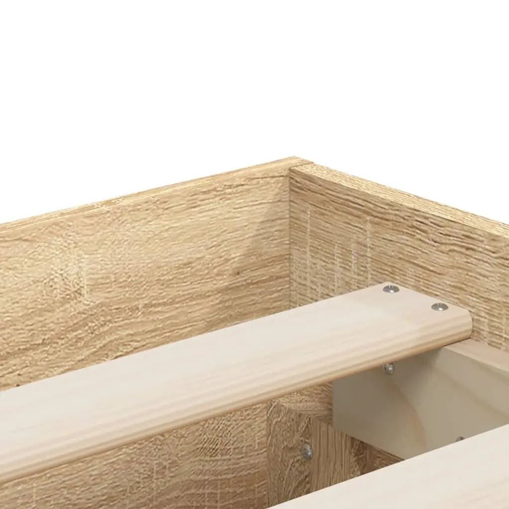 Bed Frame with Storage Drawers Bedroom Engineered Wood Brown 150x200cm