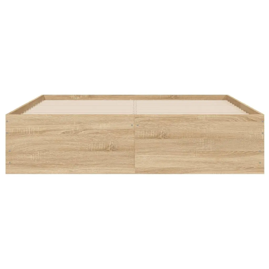 Engineered Wood Bed Frame with Storage Drawers 135x190cm