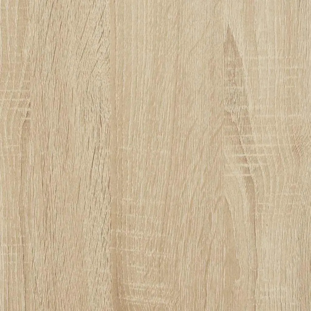 King Bed Frame for Bedroom 183 x 203 cm Sonoma Oak Brown Engineered Wood Slatted Base