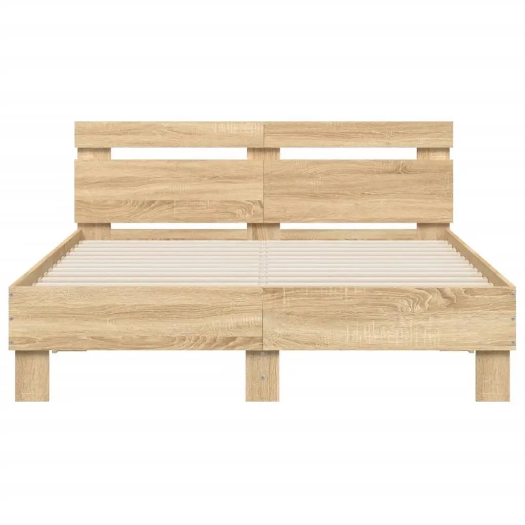 Bed Frame with RGB LED Lights 135x190cm