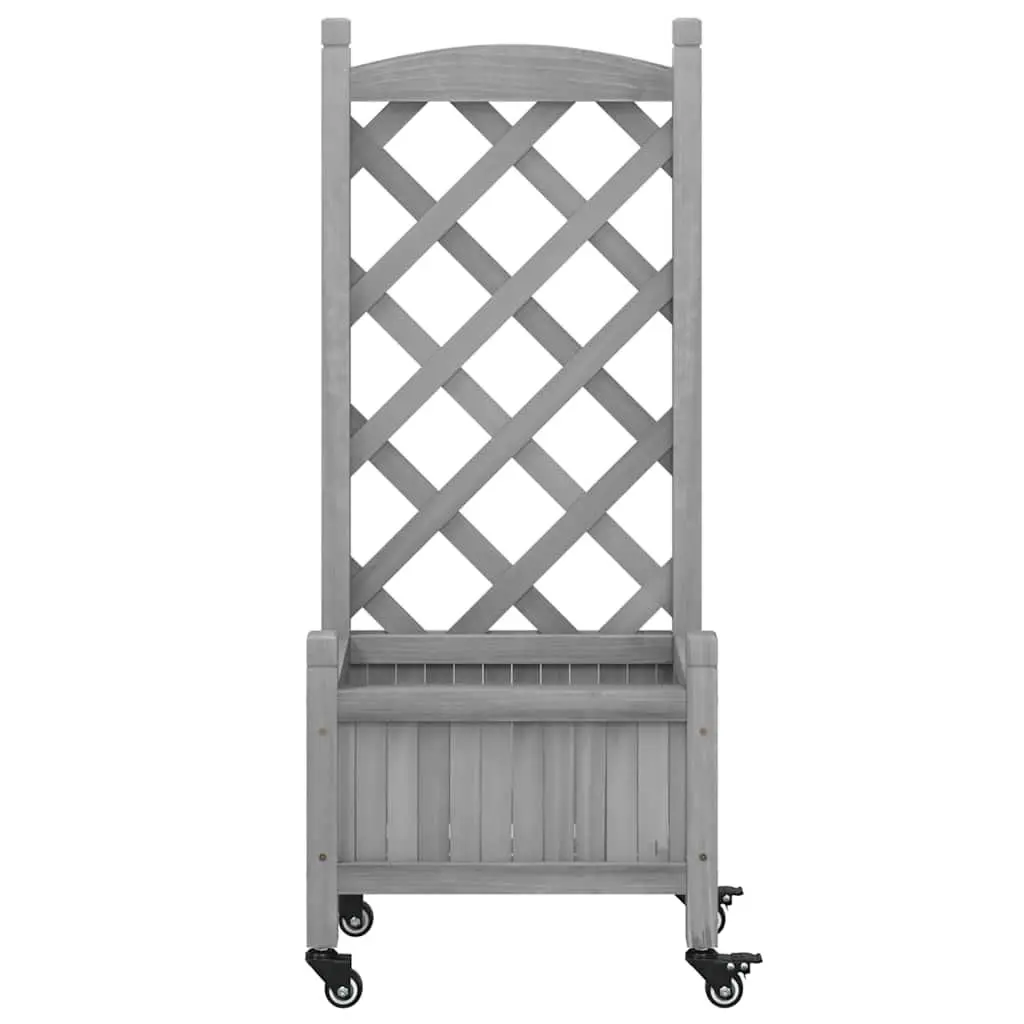 Grey Wooden Garden Planter