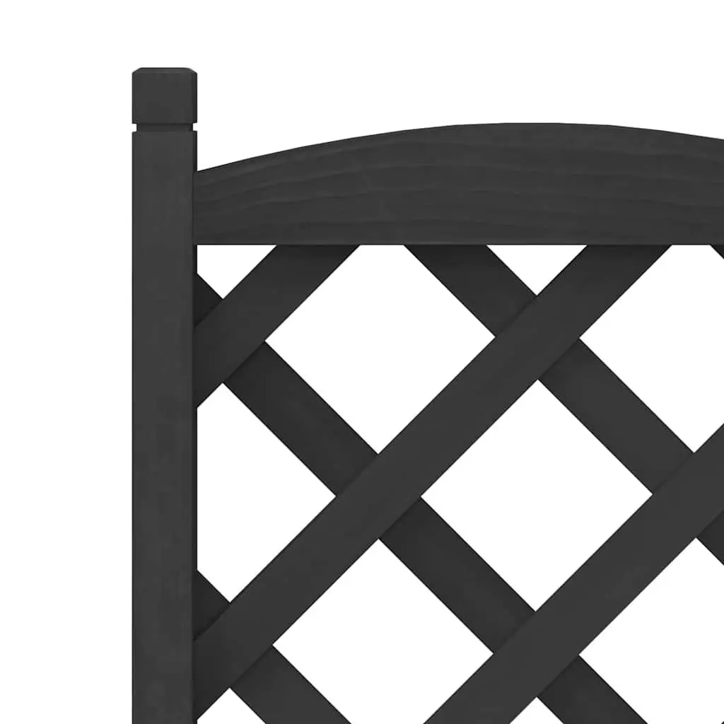 Wooden Planter with Trellis for Garden Outdoor Climbing Plants Black Size