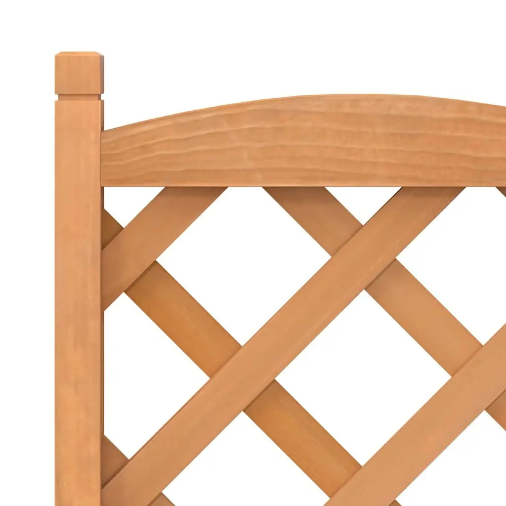 Wooden Planter with Trellis and Wheels Brown Fir Garden Climbing Plants Patio