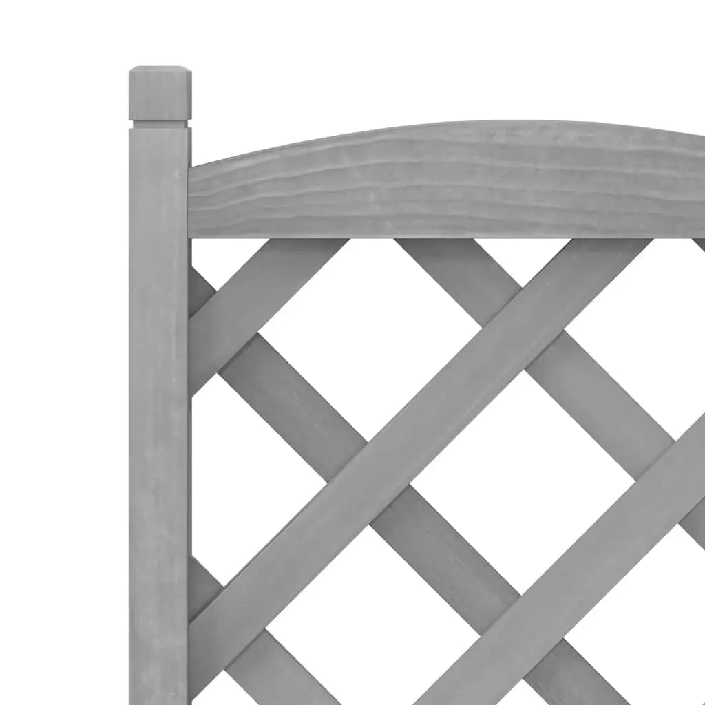 Wooden Garden Planter with Trellis for Climbing Plants Grey Fir Size
