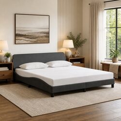 Specifications for King Bed Frame 180x200cm Grey Fabric