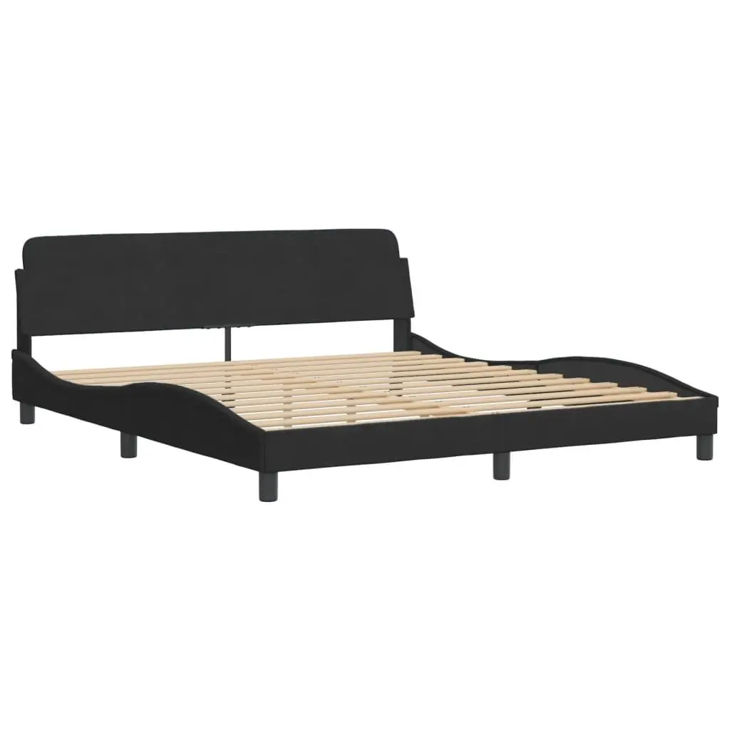 King Size Bed Frame 180x200 cm with Velvet Upholstery