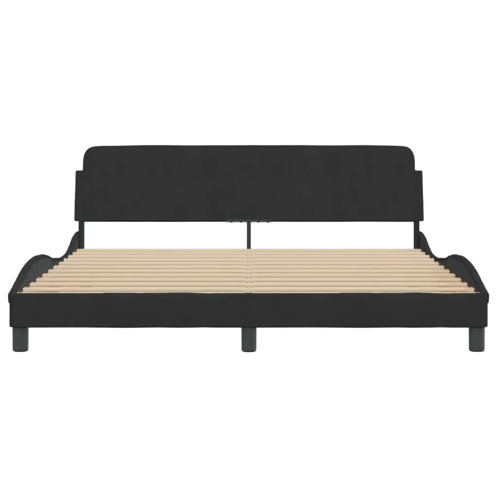 King Size Bed Frame 180x200 cm with Velvet Upholstery