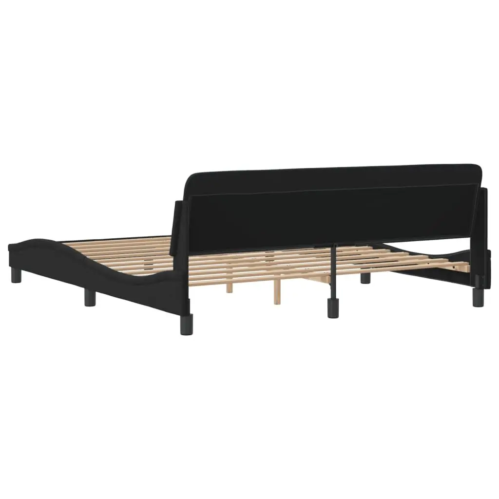 King Size Bed Frame 180x200 cm with Velvet Upholstery