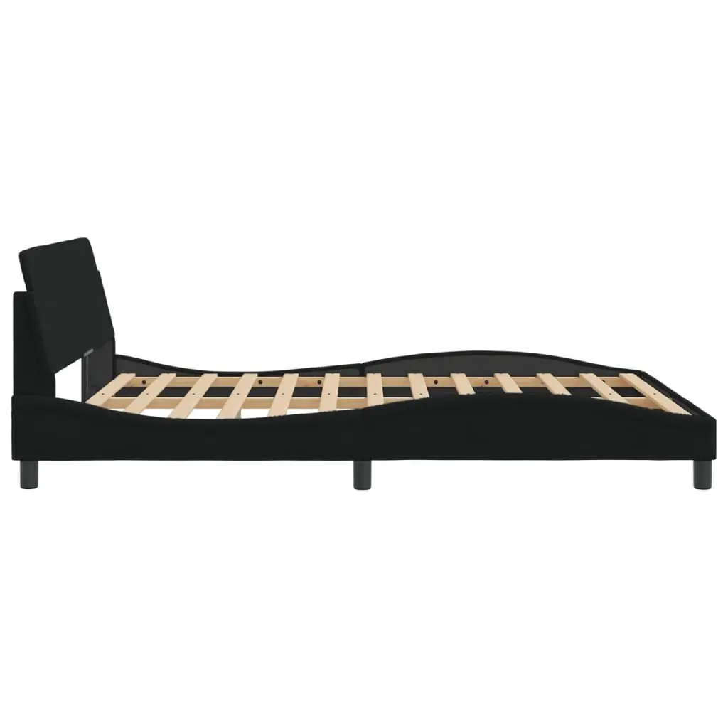 Queen Bed Frame Black Fabric 152x203cm Bedroom