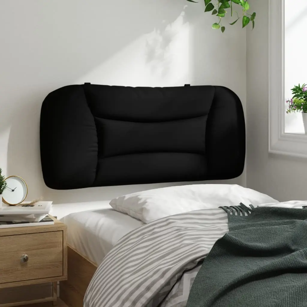Black Fabric Headboard Cushion 90cm