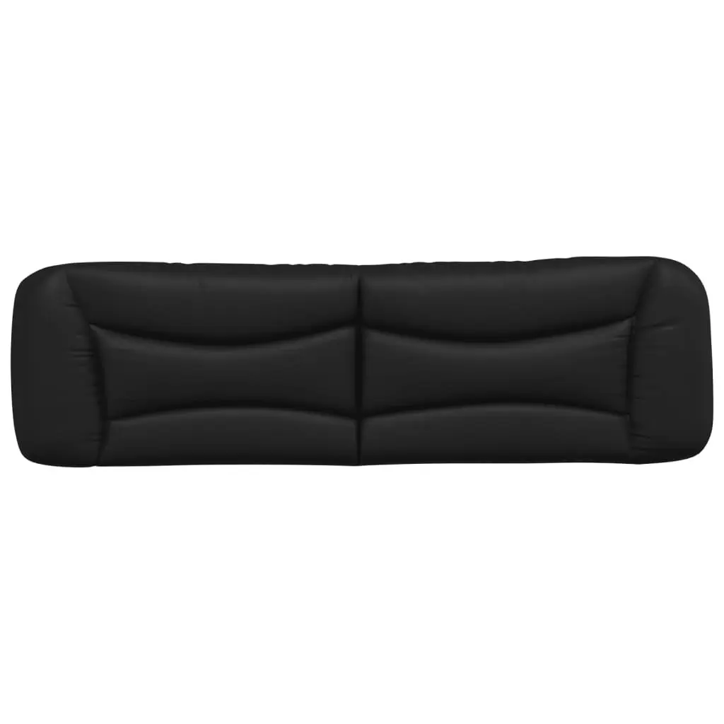 Wall Mounted Bed Pillow Faux Leather Headboard Cushion 180cm Black Soft Support